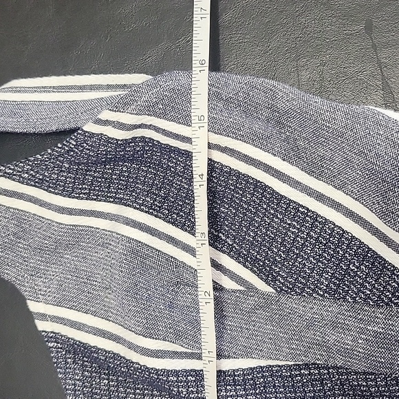 The Odells Anthropologie Women's NWT striped grey blue dress Size S boho summer - Picture 8 of 9